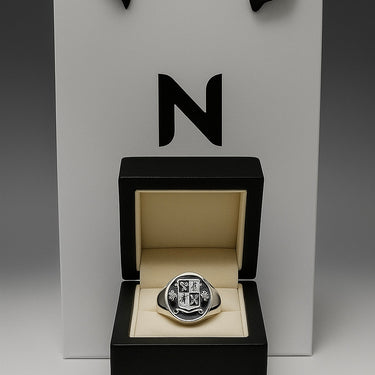 950 Silver Heraldic Ring — Pinky Ring of Power